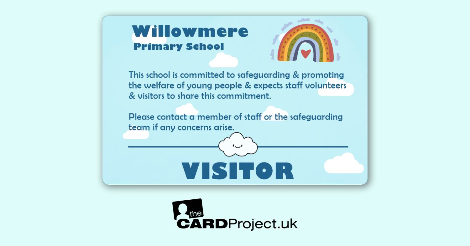 Primary School Rainbow Visitor Card